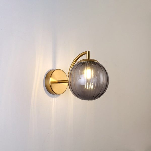 Contemporary Nordic Macaron Cone Cup Shape Glass Ball Iron Aluminum 1-Light Wall Sconce Lamp For Living Room - Image 25