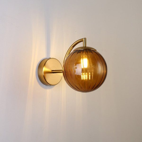 Contemporary Nordic Macaron Cone Cup Shape Glass Ball Iron Aluminum 1-Light Wall Sconce Lamp For Living Room - Image 26