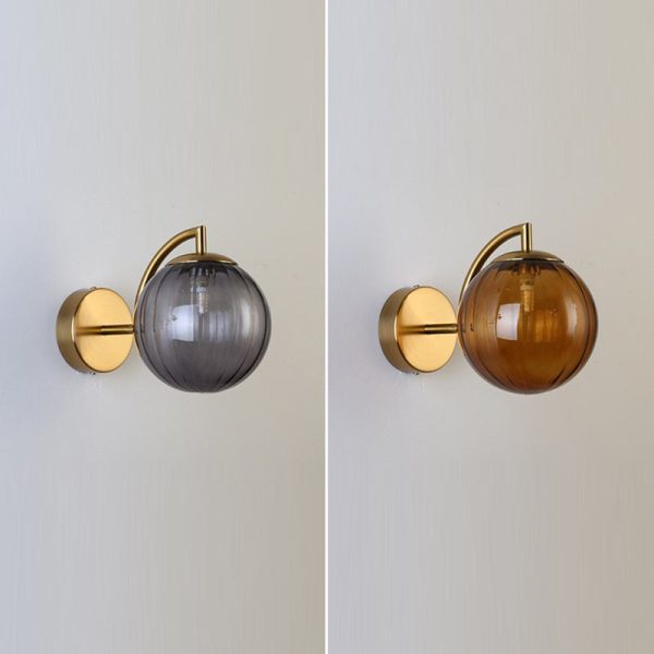 Contemporary Nordic Macaron Cone Cup Shape Glass Ball Iron Aluminum 1-Light Wall Sconce Lamp For Living Room - Image 34