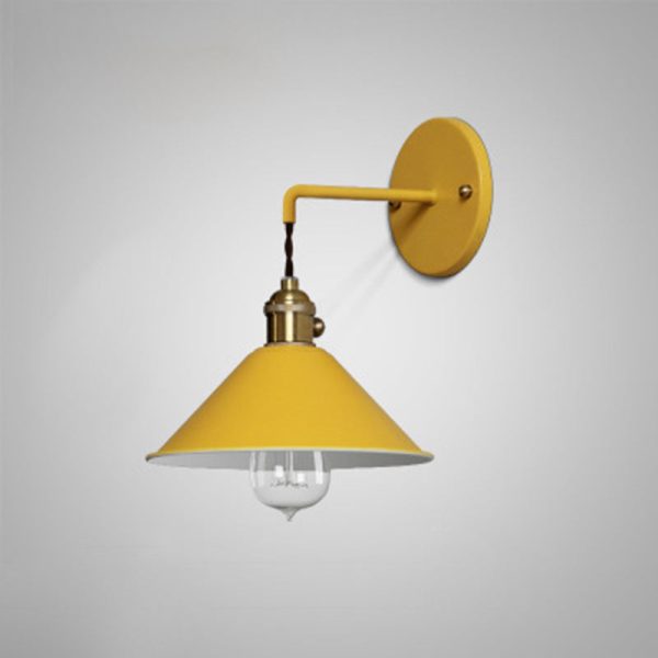 Contemporary Nordic Macaron Cone Cup Shape Glass Ball Iron Aluminum 1-Light Wall Sconce Lamp For Living Room - Image 11
