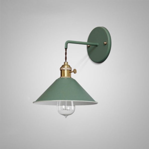 Contemporary Nordic Macaron Cone Cup Shape Glass Ball Iron Aluminum 1-Light Wall Sconce Lamp For Living Room - Image 14