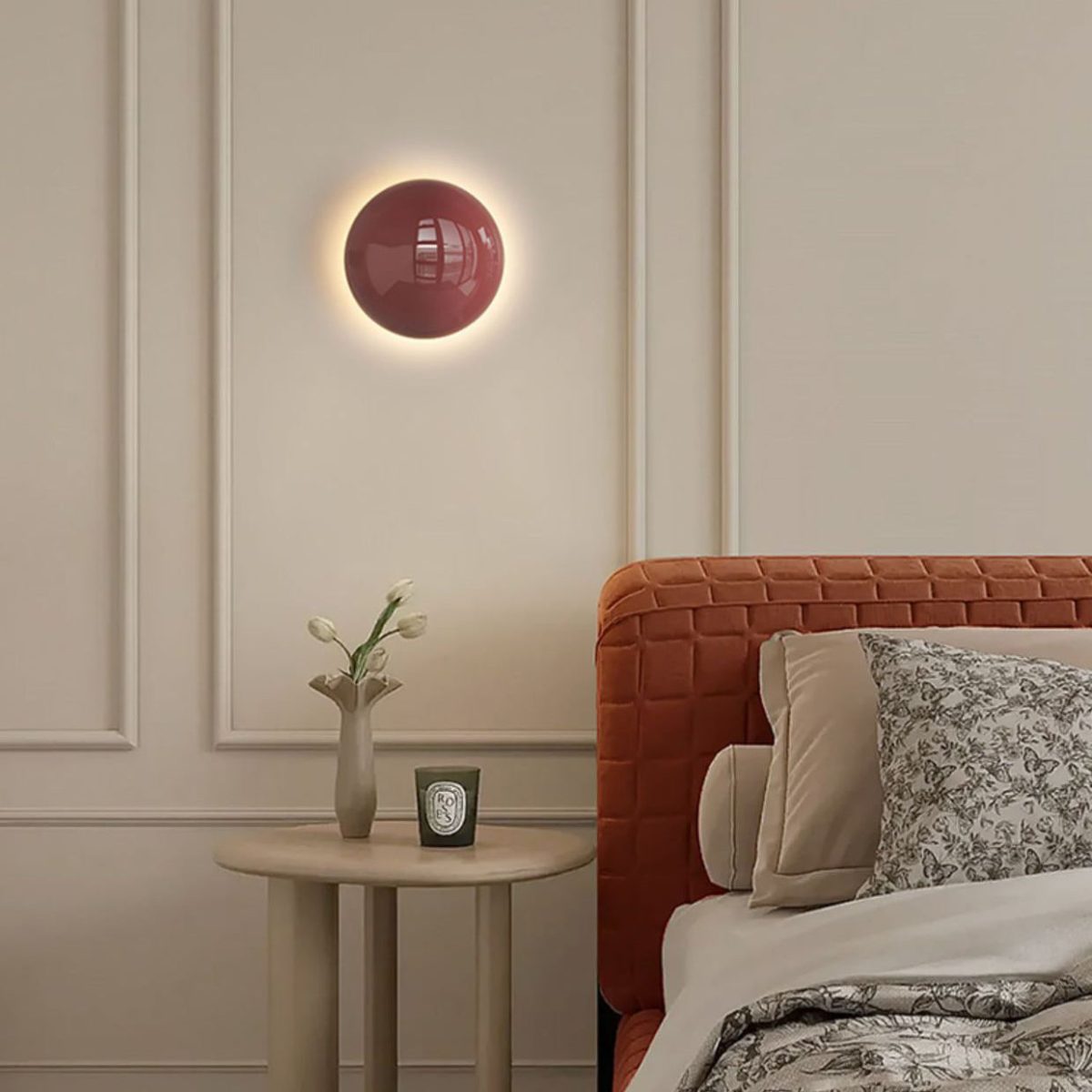 Modern Minimalist Iron Round Ambiance LED Wall Sconce Lamp For Living Room - Image 2