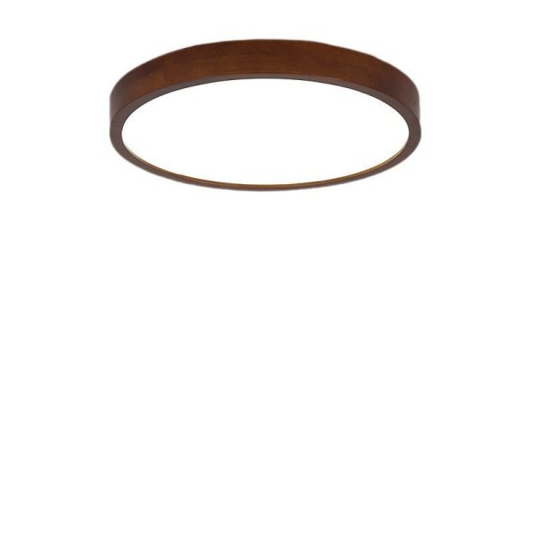 Modern Minimalist Round Acrylic Iron Wood LED Flush Mount Ceiling Light For Bedroom - Image 13