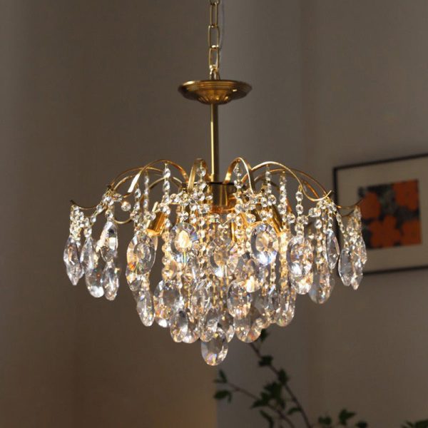 Traditional Vintage Branch Curved Line Teardrop Iron Crystal 5/6/8 Chandelier For Living Room - Image 19