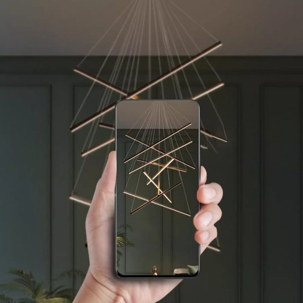Contemporary Scandinavian Rectangular Long Combination Cylinder Base Aluminum Acrylic LED Chandelier Island Light For Living Room - Image 19