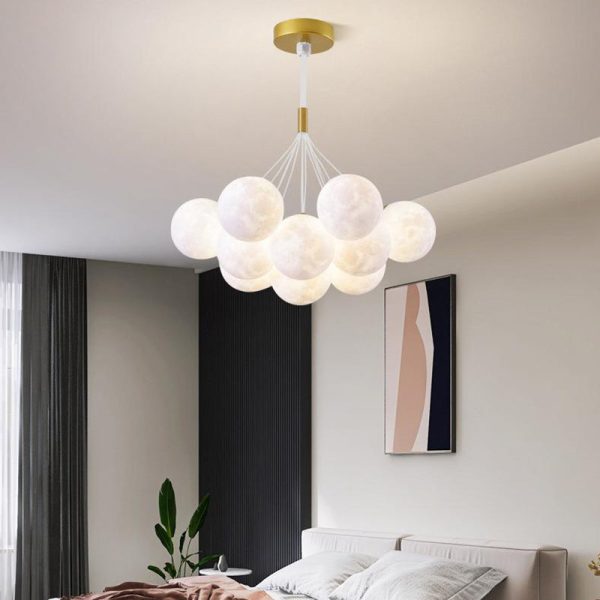 Contemporary Creative Branch Bubbles Iron Resin 7/13 Light Chandelier For Living Room - Image 5