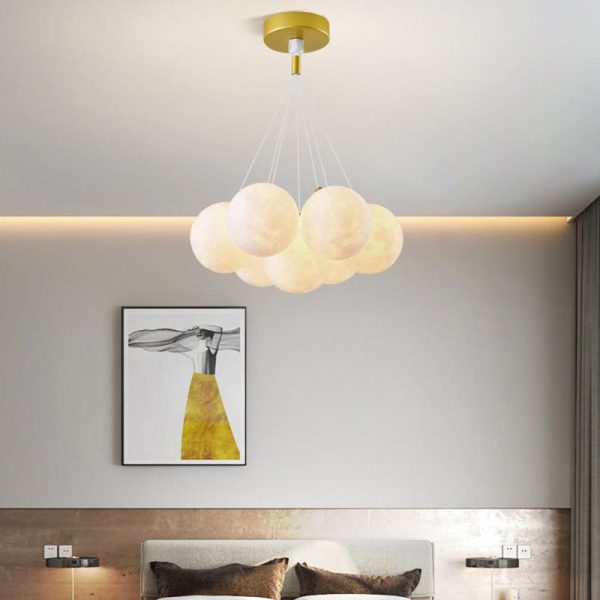 Contemporary Creative Branch Bubbles Iron Resin 7/13 Light Chandelier For Living Room - Image 2
