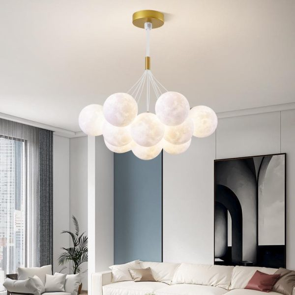 Contemporary Creative Branch Bubbles Iron Resin 7/13 Light Chandelier For Living Room - Image 16