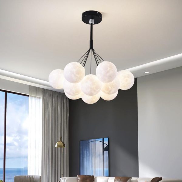 Contemporary Creative Branch Bubbles Iron Resin 7/13 Light Chandelier For Living Room - Image 3
