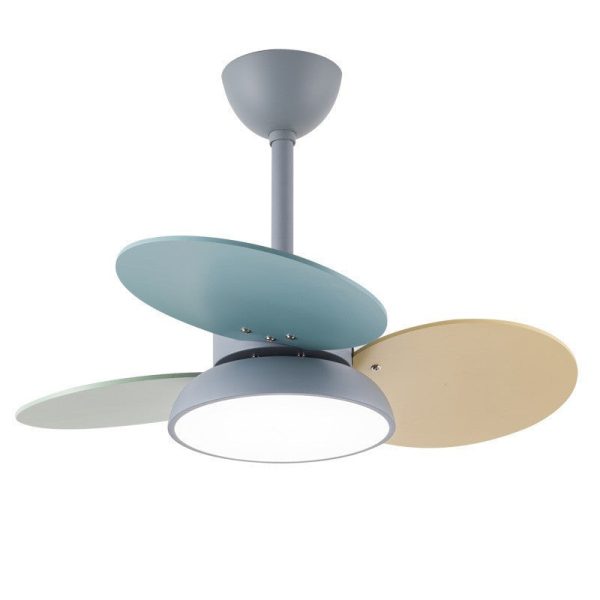 Contemporary Scandinavian Acrylic Shade Solid Wood Oval Fan Blade LED Downrod Ceiling Fan Light For Living Room - Image 15