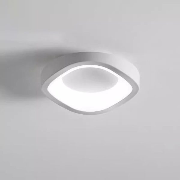 Traditional Japanese Geometric Triangle Iron PE LED Flush Mount Ceiling Light For Living Room - Image 20