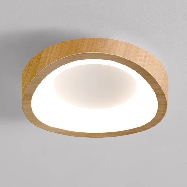 Traditional Japanese Geometric Triangle Iron PE LED Flush Mount Ceiling Light For Living Room - Image 13