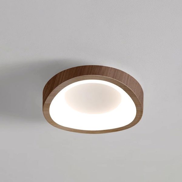 Traditional Japanese Geometric Triangle Iron PE LED Flush Mount Ceiling Light For Living Room - Image 21