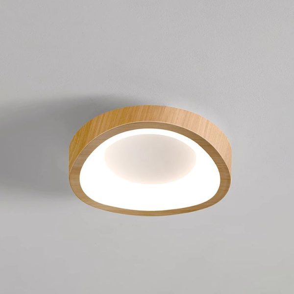 Traditional Japanese Geometric Triangle Iron PE LED Flush Mount Ceiling Light For Living Room - Image 22