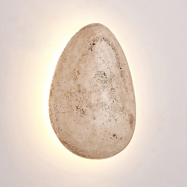 Traditional Japanese Travertine Cobblestone Design LED Waterproof Outdoor Wall Sconce Lamp For Garden - Image 12