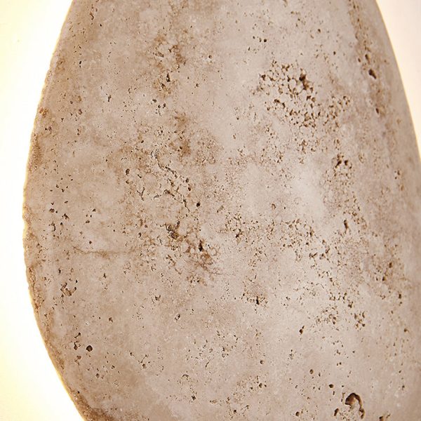 Traditional Japanese Travertine Cobblestone Design LED Waterproof Outdoor Wall Sconce Lamp For Garden - Image 5