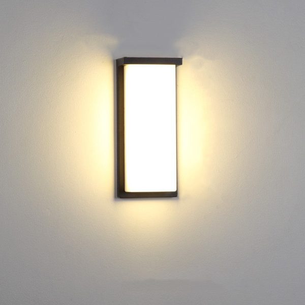 Modern Simplicity Square ABS LED Waterproof Outdoor Wall Sconce Lamp For Garden - Image 20