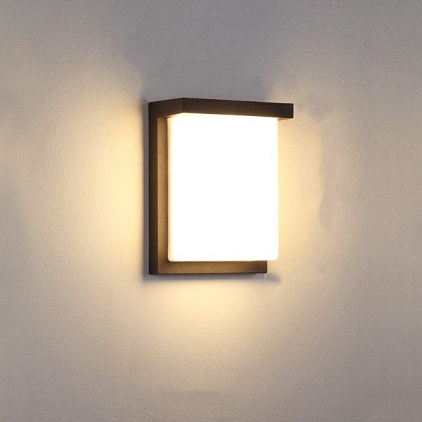 Modern Simplicity Square ABS LED Waterproof Outdoor Wall Sconce Lamp For Garden - Image 21