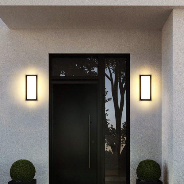 Modern Simplicity Square ABS LED Waterproof Outdoor Wall Sconce Lamp For Garden - Image 3