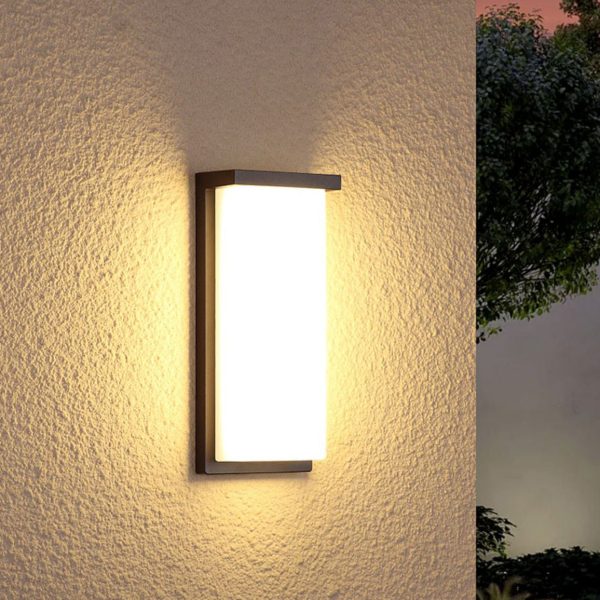 Modern Simplicity Square ABS LED Waterproof Outdoor Wall Sconce Lamp For Garden - Image 17