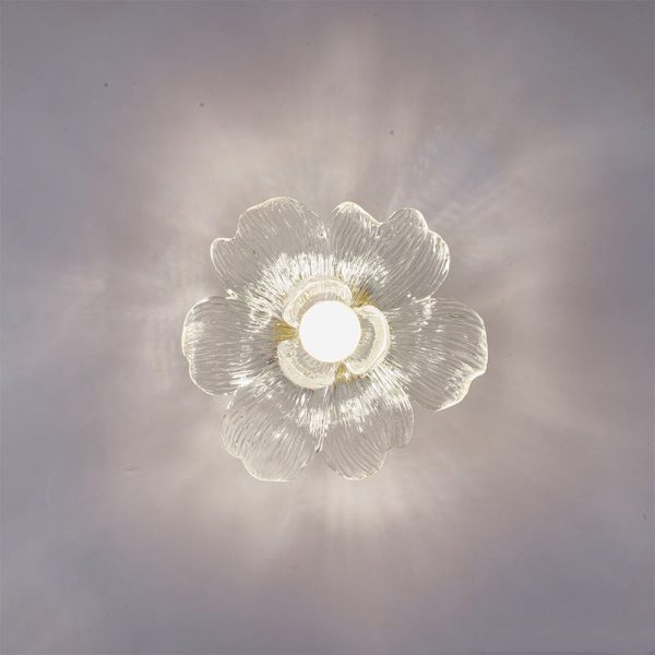 Contemporary Luxury Hardware Petal Resin Shade 1-Light Semi-Flush Mount Ceiling Light For Living Room - Image 14