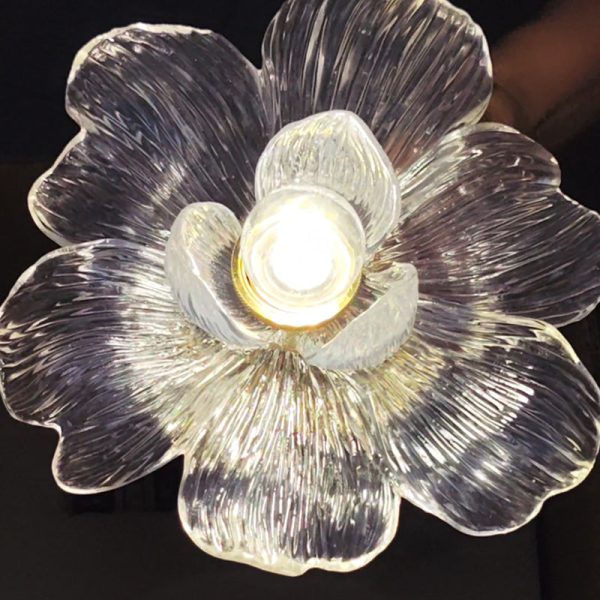 Contemporary Luxury Hardware Petal Resin Shade 1-Light Semi-Flush Mount Ceiling Light For Living Room - Image 7