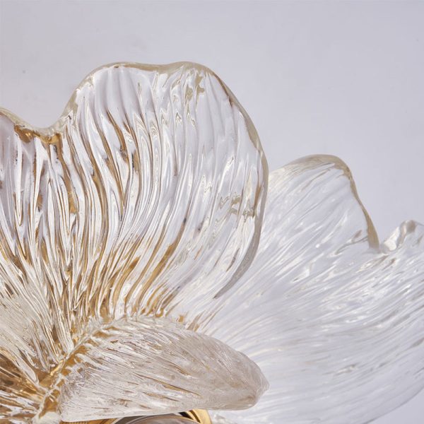Contemporary Luxury Hardware Petal Resin Shade 1-Light Semi-Flush Mount Ceiling Light For Living Room - Image 6