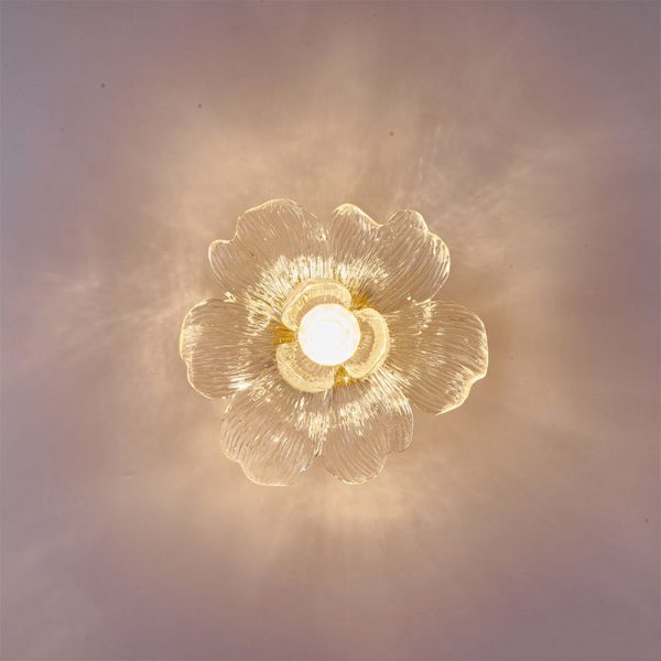 Contemporary Luxury Hardware Petal Resin Shade 1-Light Semi-Flush Mount Ceiling Light For Living Room - Image 12