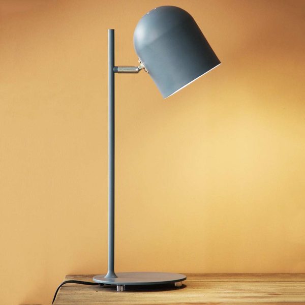 Contemporary Scandinavian Macaron Rotatable Adjustable Iron Round Shade 1-Light Table Lamp For Bedroom - Image 3