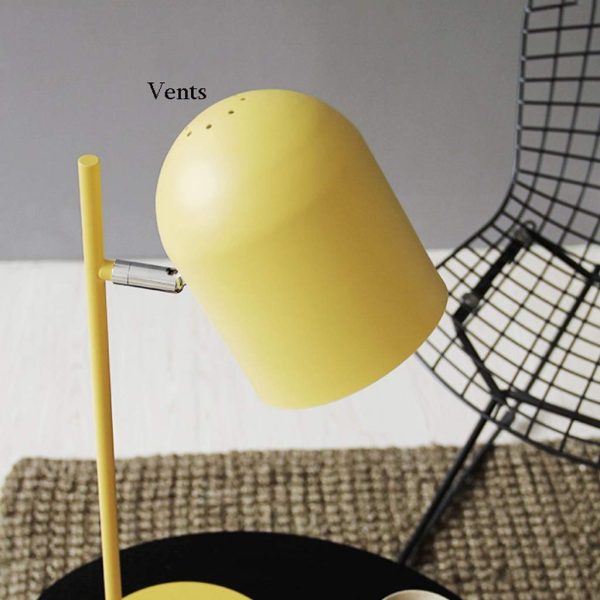 Contemporary Scandinavian Macaron Rotatable Adjustable Iron Round Shade 1-Light Table Lamp For Bedroom - Image 5