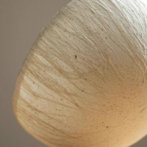 Traditional Japanese Handmade Paper Mushroom Shade Solid Wood 1-Light Table Lamp For Bedroom - Image 5