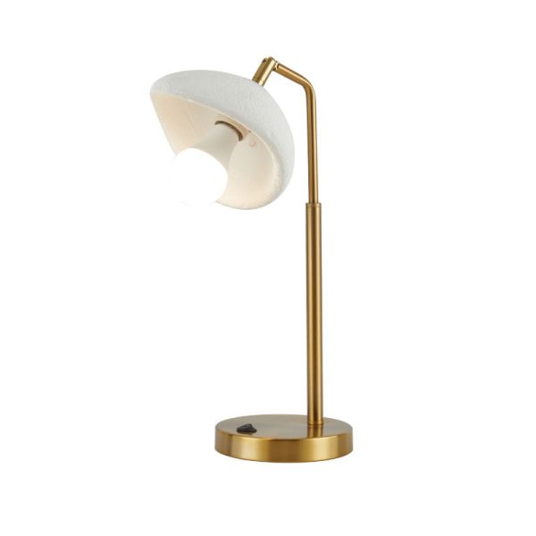 Contemporary Nordic High-Density Polystyrene Round Shade Hardware 1-Light Table Lamp For Bedroom - Image 15
