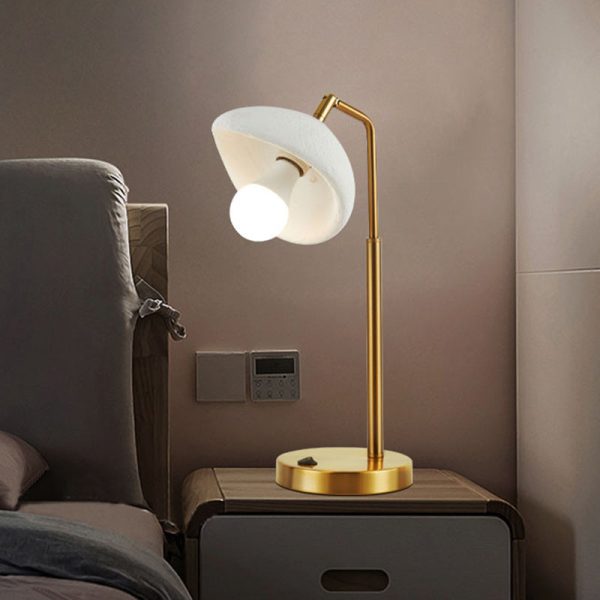 Contemporary Nordic High-Density Polystyrene Round Shade Hardware 1-Light Table Lamp For Bedroom - Image 11