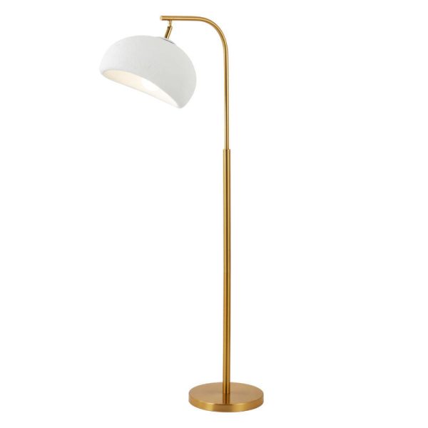Contemporary Nordic High-Density Polystyrene Round Shade Hardware 1-Light Standing Floor Lamp For Bedroom - Image 9