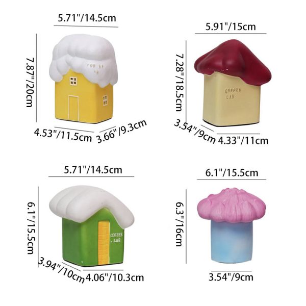 Contemporary Creative Ceramic Cute Snow House USB LED Table Lamp Night Light For Bedroom - Image 3
