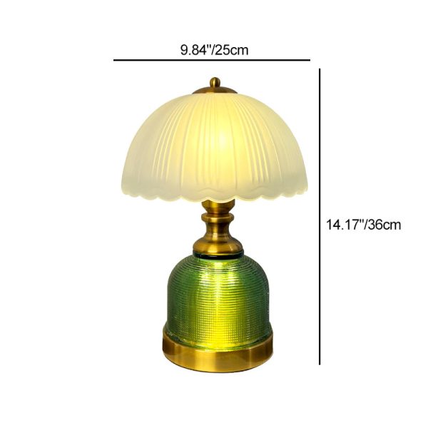 Modern Transitional Frosted Glass Dome Shade Hardware 1-Light Table Lamp For Study - Image 4
