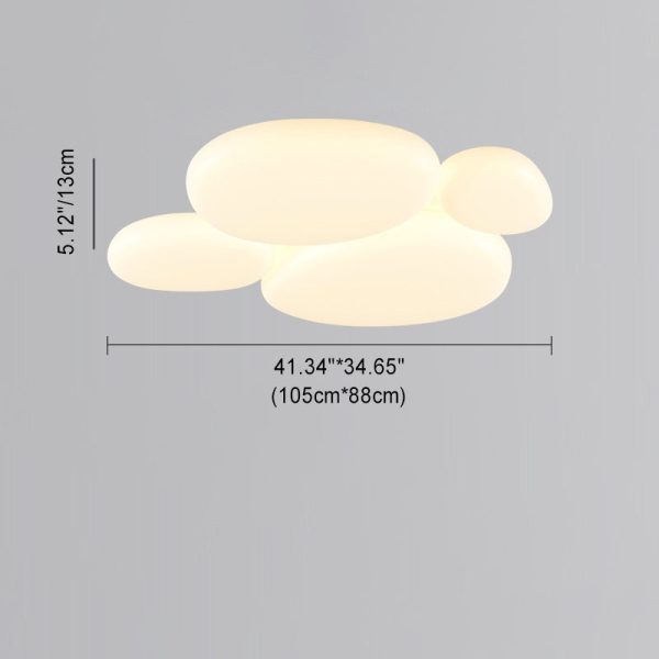 Modern Minimalist Oval Iron Acrylic LED Flush Mount Ceiling Light For Bedroom - Image 10
