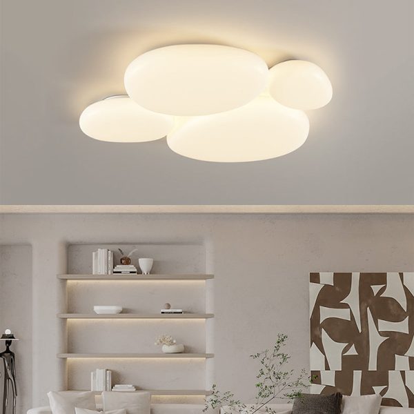 Modern Minimalist Oval Iron Acrylic LED Flush Mount Ceiling Light For Bedroom - Image 17