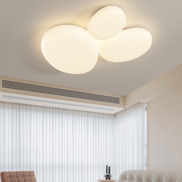 Modern Minimalist Oval Iron Acrylic LED Flush Mount Ceiling Light For Bedroom - Image 15