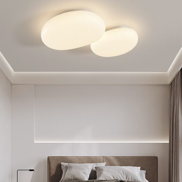 Modern Minimalist Oval Iron Acrylic LED Flush Mount Ceiling Light For Bedroom - Image 13