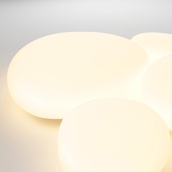 Modern Minimalist Oval Iron Acrylic LED Flush Mount Ceiling Light For Bedroom - Image 12