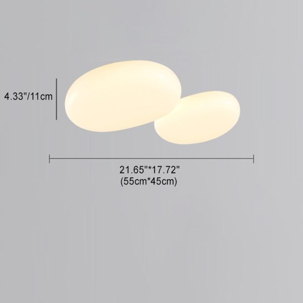 Modern Minimalist Oval Iron Acrylic LED Flush Mount Ceiling Light For Bedroom - Image 8