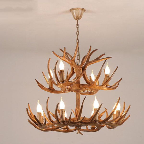 Modern Art Deco Antler Shaped Iron PVC 4/6/8/9/12 Light Chandelier For Dining Room - Image 16