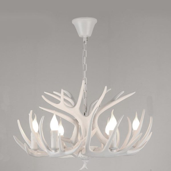 Modern Art Deco Antler Shaped Iron PVC 4/6/8/9/12 Light Chandelier For Dining Room - Image 20