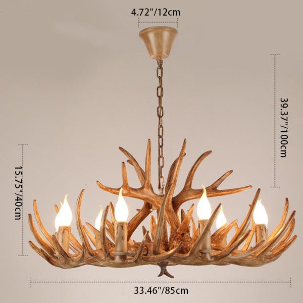 Modern Art Deco Antler Shaped Iron PVC 4/6/8/9/12 Light Chandelier For Dining Room - Image 7
