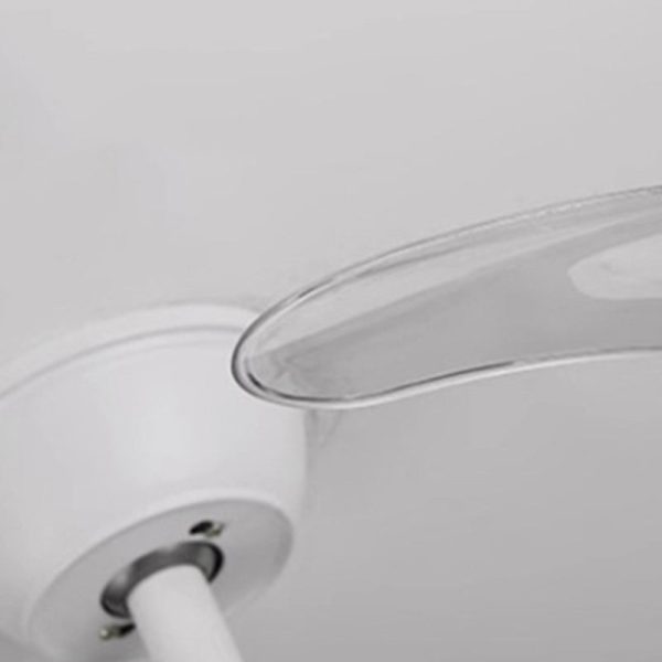 Modern Minimalist Round Fan ABS Iron LED Downrods Ceiling Fan Light For Bedroom - Image 7