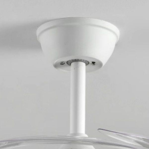 Modern Minimalist Round Fan ABS Iron LED Downrods Ceiling Fan Light For Bedroom - Image 8