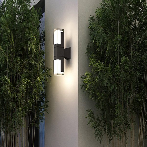 Modern Minimalist Waterproof Rectangle Aluminum Acrylic LED Wall Sconce Lamp For Outdoor - Image 13