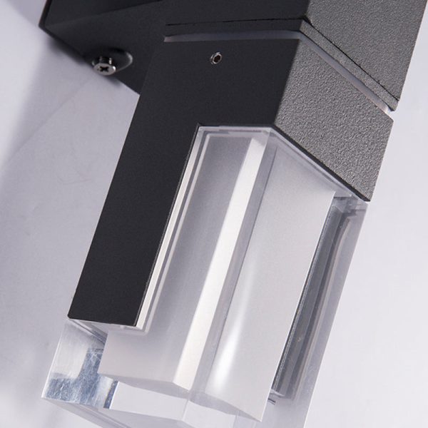 Modern Minimalist Waterproof Rectangle Aluminum Acrylic LED Wall Sconce Lamp For Outdoor - Image 11