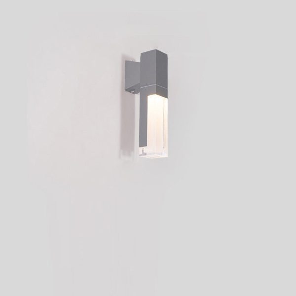 Modern Minimalist Waterproof Rectangle Aluminum Acrylic LED Wall Sconce Lamp For Outdoor - Image 7